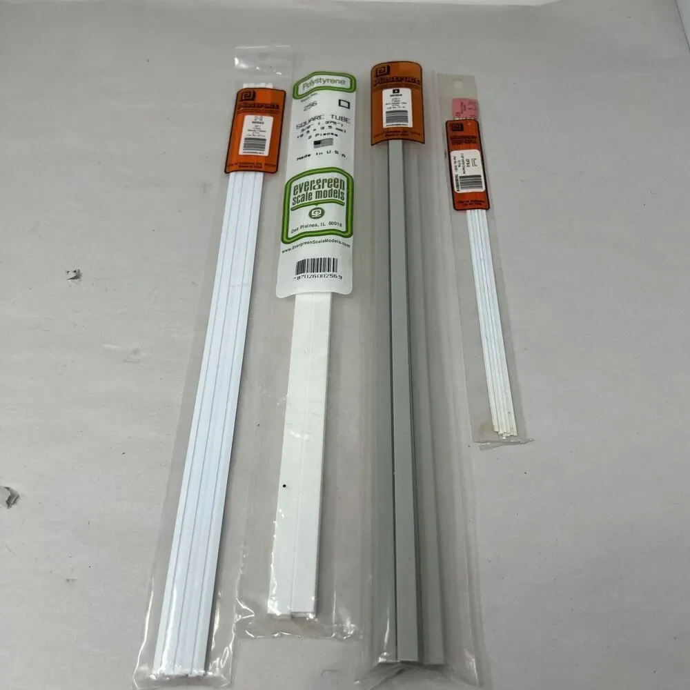 Large Lot of Train Scenry - Plastruct Sheets & Styrene Columns, Decals and More